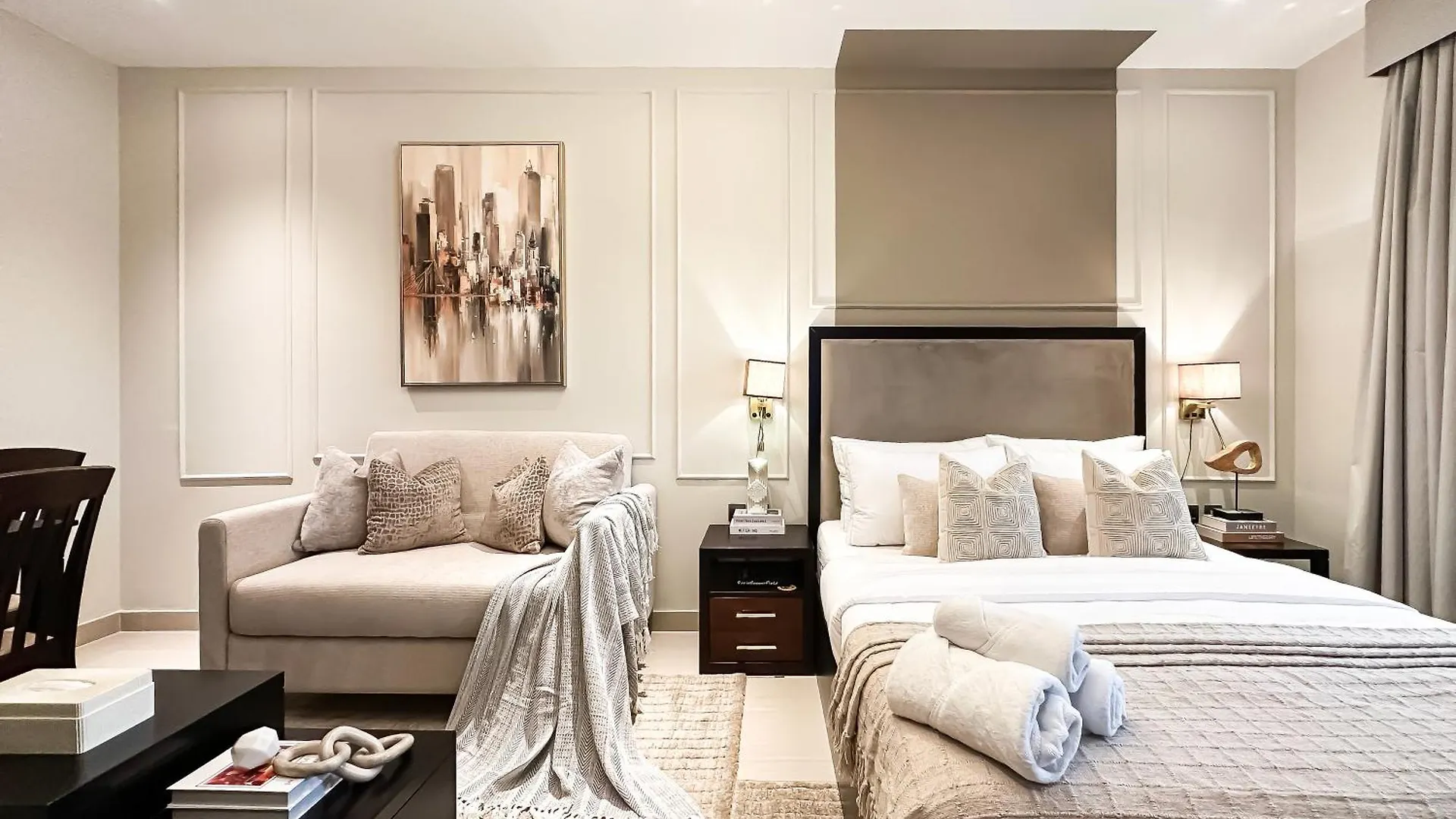 아파트 Burj Bliss Chic Designer Suite With Epic Views 두바이